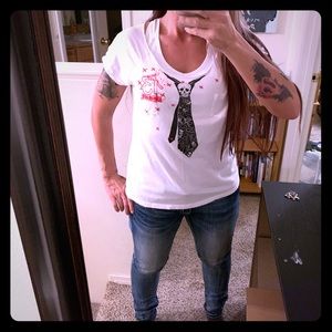 Abbey Dawn Cut-off Sleeve T-Shirt